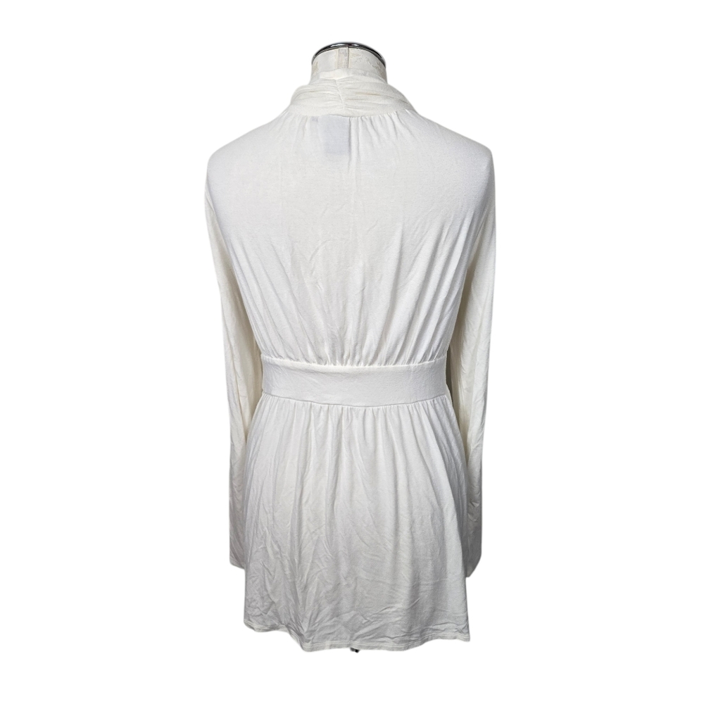 Grace Elements White Lightweight Open Cardigan M - image 3